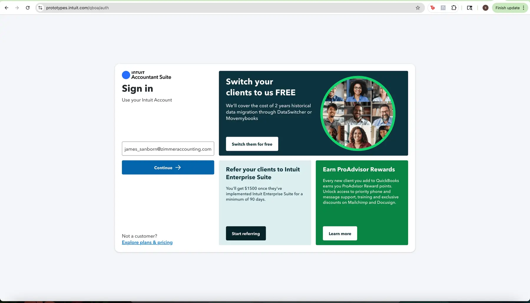 Sign-in and acquisition